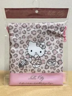 Hello Kitty ヒョウ柄 巾着袋