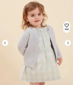 プチバトー　ガーター編みニットカーディガン