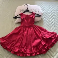 2度使用　Sugar Plum フリルが可愛い赤のドレス(長め)４歳