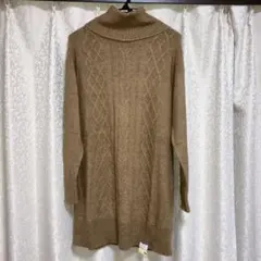 ✨年始セール✨DHC ロングセータータートルネック 長袖 ブラウンベージュ M