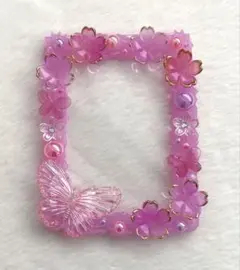 トレカケース ホイップデコ 桜❀蝶❀春 ピンク
