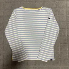 BEAMS mini 長袖カットソー 水色ストライプ