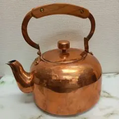 新品　銅製 3L　ハンドメイド　 やかん ケトル 木製ハンドルのサムネイル