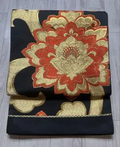 袋帯　洒落帯　高級○ ポリエステル　花柄　唐草○w15