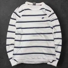 00s NIKE ワンポイトロゴ スウッシュ ボーダー カットソーのサムネイル