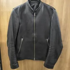 美品　シングルライダースジャケット（ブラック）