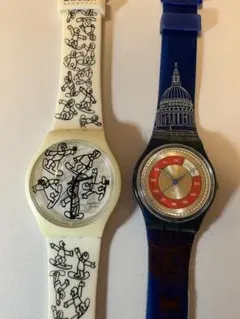 【2本セット】Swatch スノーボード柄、ロンドン風景柄のサムネイル
