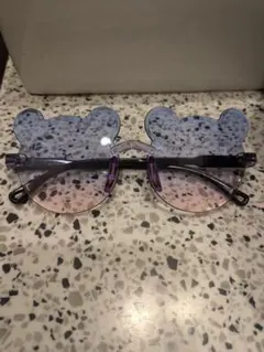 キッズ サングラス くま型 グラデーション