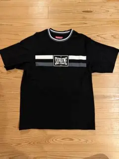 Supreme ブラック Tシャツ Sサイズ ストライプ