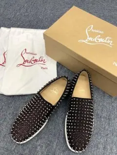 クリスチャンルブタン Christian Louboutinスタッズスリッポン