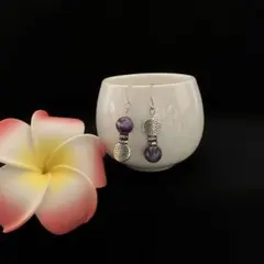 NO.109 天然石パーツピアス