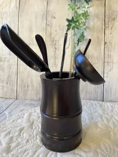 【美品】茶道道具 お点前セット茶道具 茶則 茶匙 茶針 茶漏 茶挟 茶筒