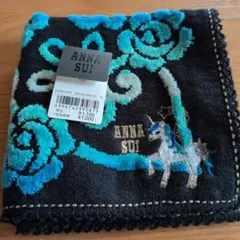 ANNA SUI ユニコーン刺繍ハンカチ　アナスイ　タオルハンカチ