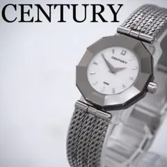 589 稼働【美品】CENTURY 時計　タイムジェム　1Pダイヤ　ホワイトのサムネイル