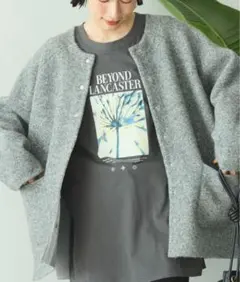 AMERICAN HOLIC Wフェイスラグランニットコーディガン　M