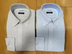 【新品未使用】AOKI ノンアイロン LESMUES ブルー・グレーM2枚セット
