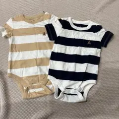 GAP ストライプ ボディスーツ 2枚セット