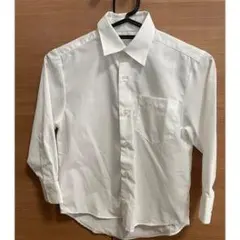 ホワイト 長袖シャツ 胸ポケット付き