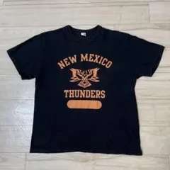 フラットヘッド　バックプリント 　　　Tシャツ　38 ブラック×オレンジのサムネイル