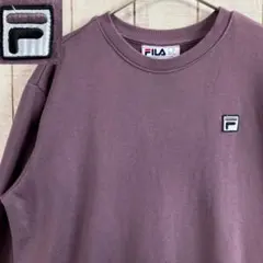 フィラ　古着　長袖　スウェット 刺繍　アメカジ くすみカラー