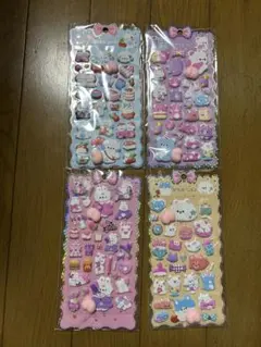 スイーツデザイン立体シール4枚セット