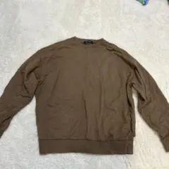 値下げします。 nano universe ブラウン クルーネック トレーナー