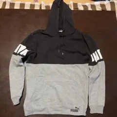 PUMA フード付きパーカー グレー/ブラック