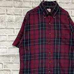 ブルックスブラザーズ半袖シャツ！レッドチェックM 0303