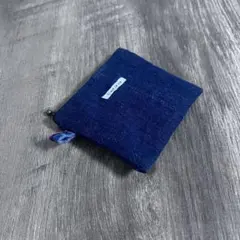 【デニムリメイク】 フラット ミニポーチ