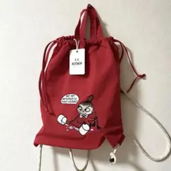 定価6050MOOMIN ムーミンリュックサック B5 巾着 手提げ 2WAY
