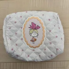 水森亜土　ドット柄キルティングポーチ