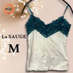 レディース　フリル付きキャミソール　白系　Mサイズ