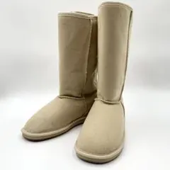 美品 ボアブーツ ロング丈 ベージュ LL Y1514