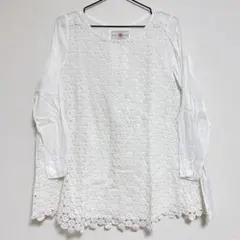 【pual ce cin】　プレミアムレースブラウス