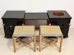 みみこ様専用　BS007　立礼棚 淡々斎好写 御園棚 点茶盤 椅子2点 電熱付