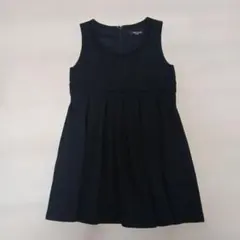 COMME CA ISM ブラック ジャンバースカート 120A