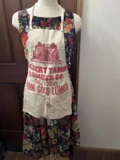 ヴィンテージ handmade シアー　花柄　ワンピース　itimi