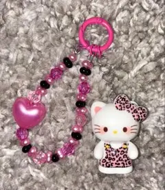 キティ ヒョウ柄 キーホルダー