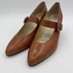 【未使用】エレガンス卑弥呼　【24.5cm】パンプス　ベルトストラップ　エナメル