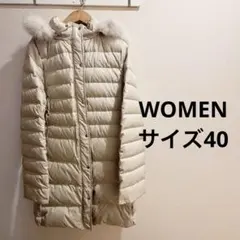 ダウンコートA DAY IN THE LIFE ベージュ40 ロング