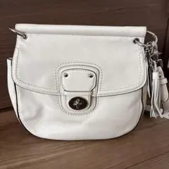 COACH ホワイト レザー ショルダーバッグのサムネイル