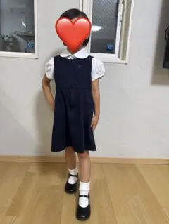 ファミリア　ノースリーブ ジャンバースカート 120cm~白シャツセット