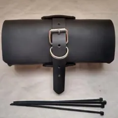 レザーコンパクトバッグ/姫路産ブラック牛革/ツール/バック/ハンドメイド