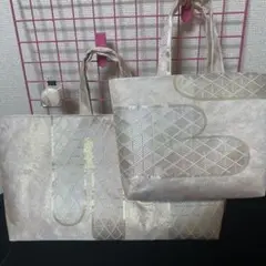 大きめバッグ　リメイク　袋帯　ピンク