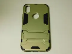 ＠★新品★２層構造ケース　軽量カバー（ｉＰｈｏｎｅＸ用）ゴールド・スタンド付き★