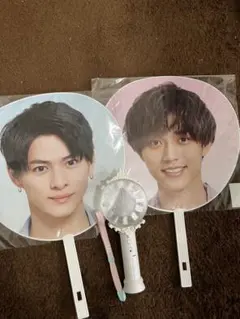 King & Prince うちわ2枚とペンライト、ぬいぐるみセット