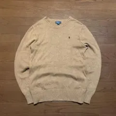 Ralph Lauren ワンポイント ニット 170サイズ ブラウン×パープル