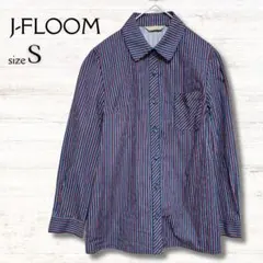 J-FLOOM 長袖シャツ ストライプ 総柄 S