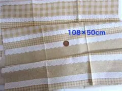 布39／興和：ハーフリネン生地　カラシ色　108×50cm