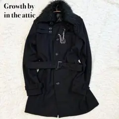 未使用級✨in the attic ファー脱着メルトンシングルトレンチコートL